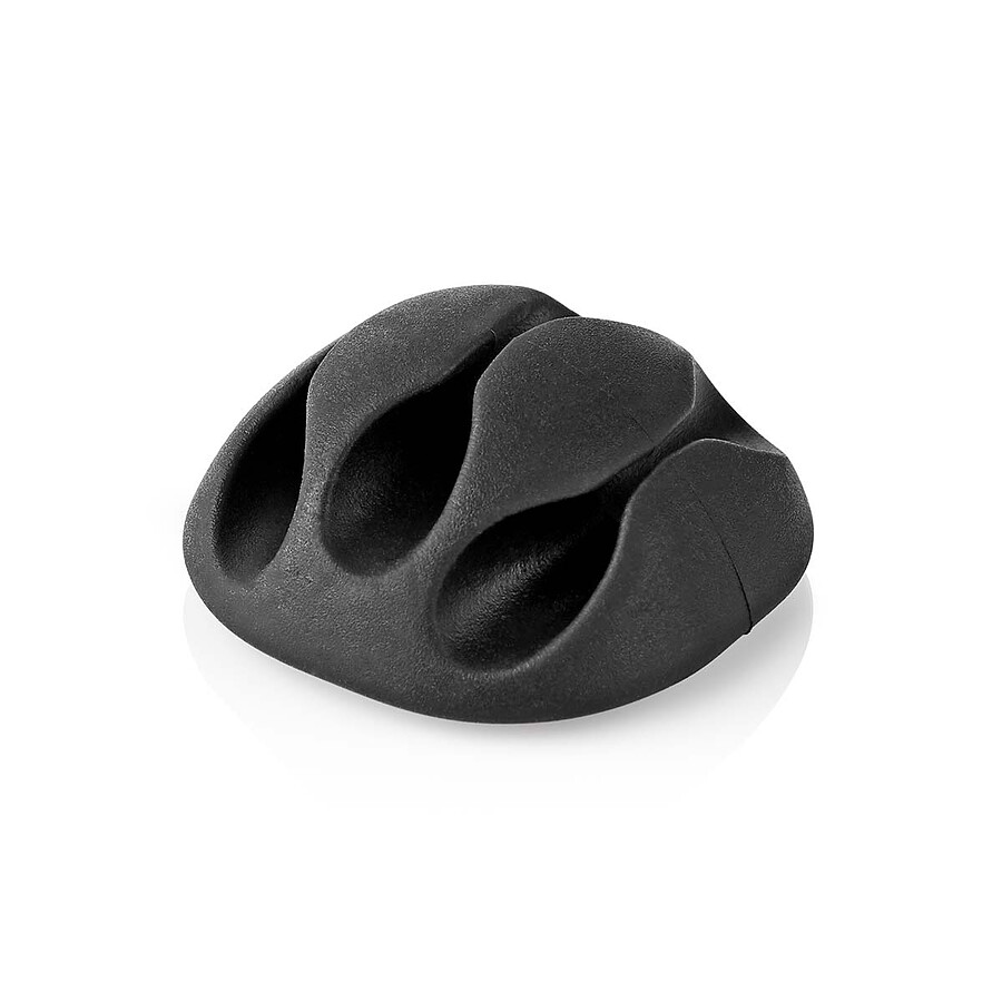 Nedis Lot de 4 Mini clips de câbles - Noir