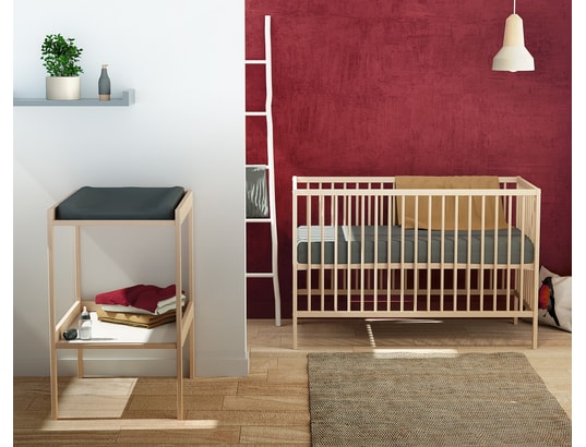 WEBABY - Lit bébé 60x120 - brut