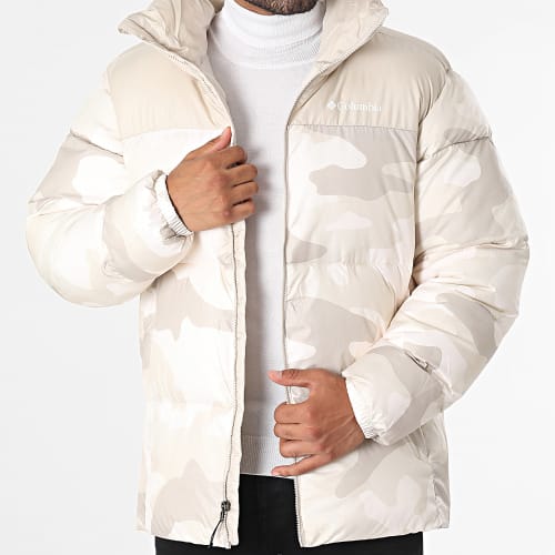 Doudoune Capuche Puffect II Beige Camouflage