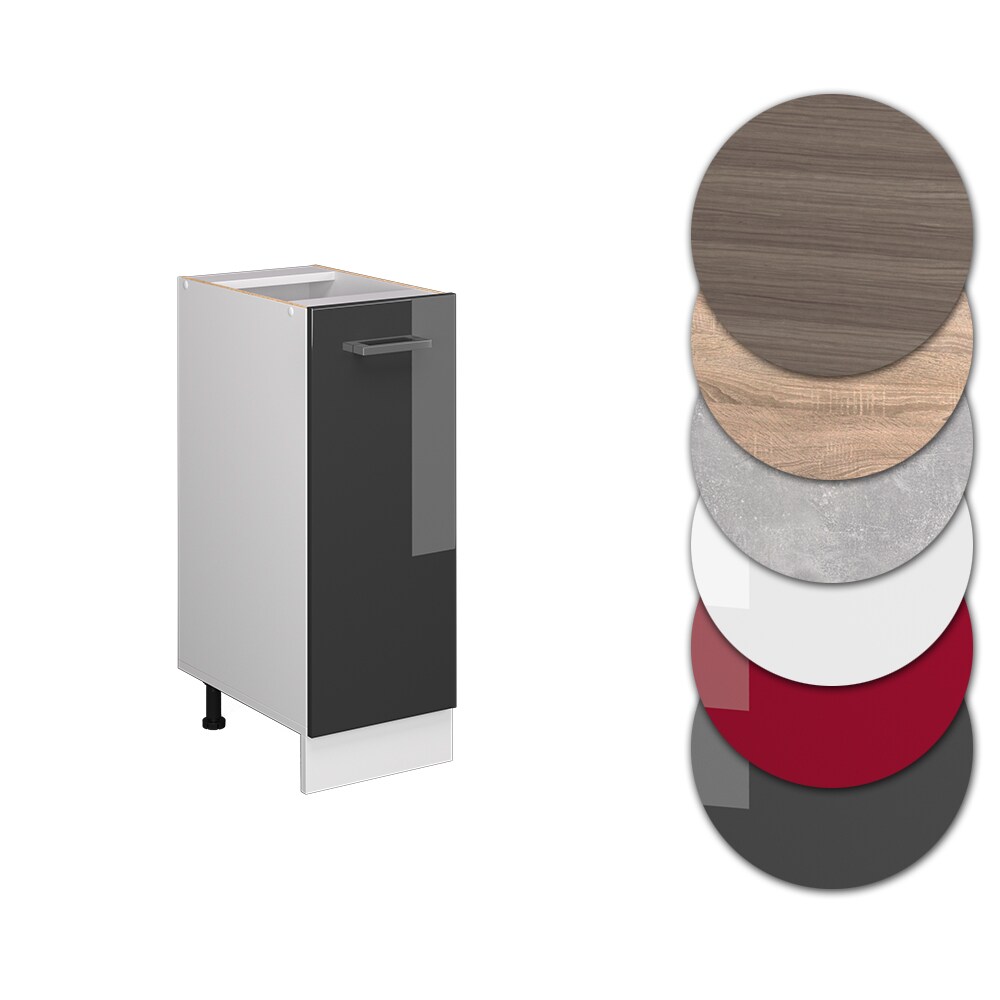 Vicco Apothekerunterschrank Küchenschrank Küchenzeile R-Line 30 cm Weiß Anthrazit Hochglanz