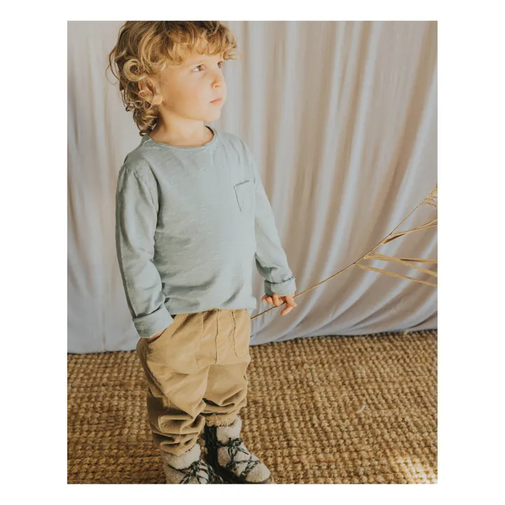 Búho Pantalon Velours Milleraies Poches | Camel