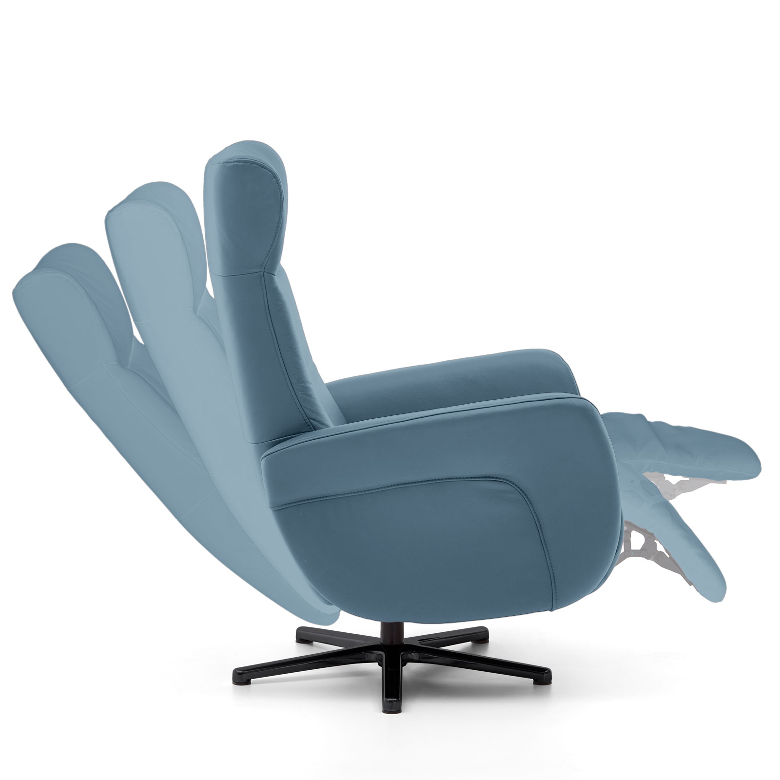 polsterpower Relaxchair - ocean - Leder - Basismodell