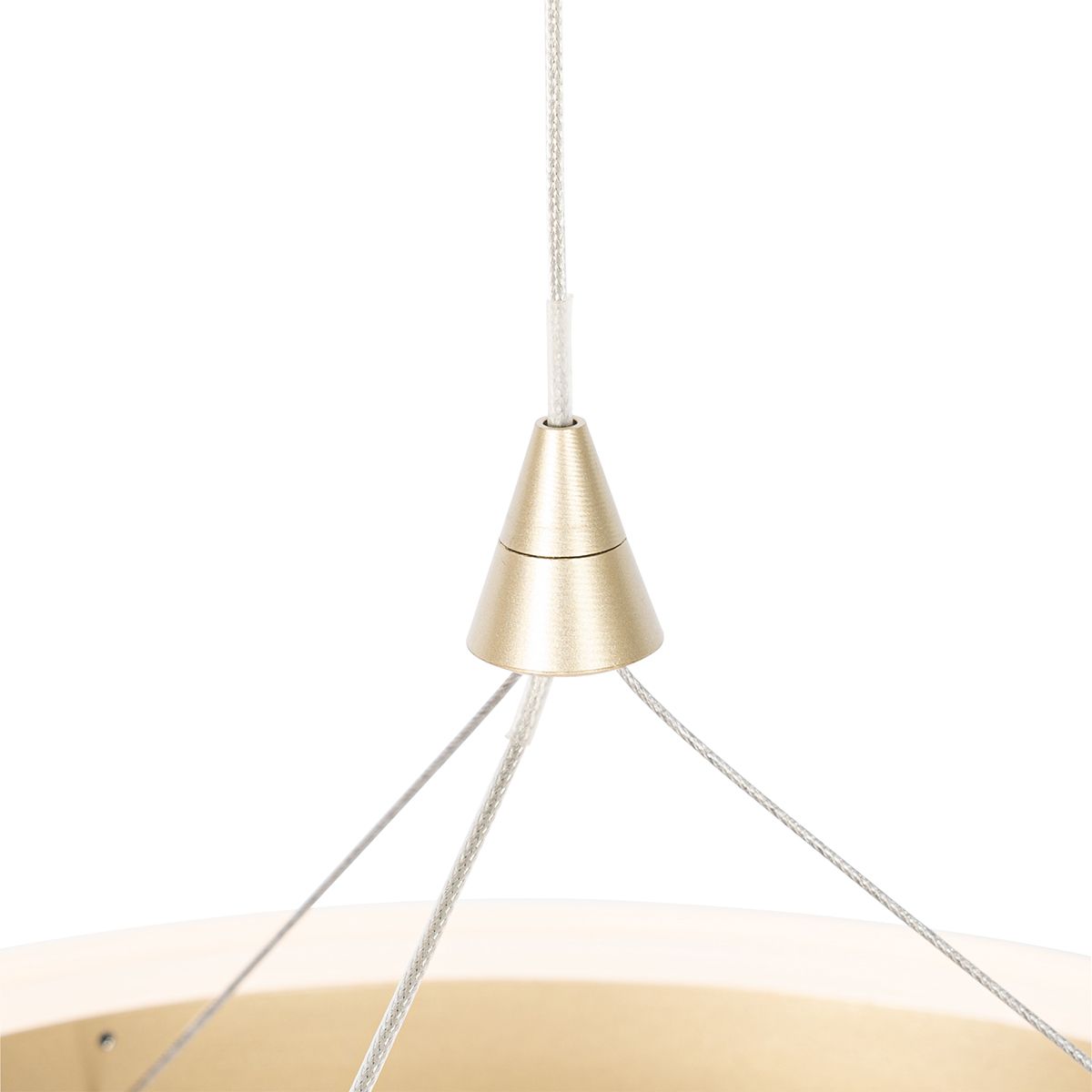 Hanglamp messing 30 cm incl. LED 3-staps dimbaar - Lyani