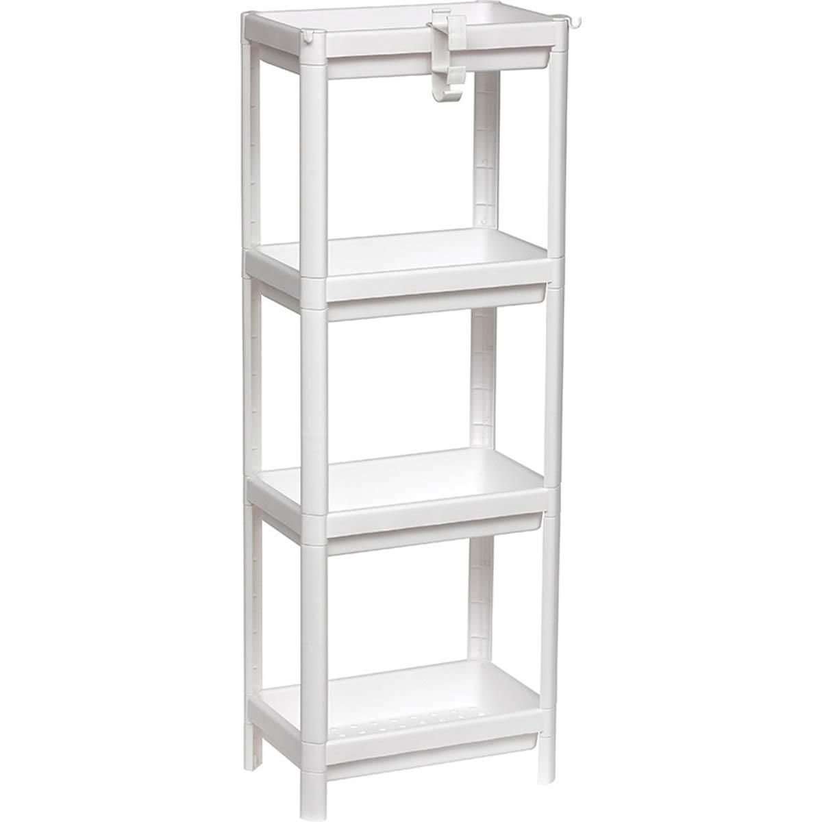 MEUBLE DE RANGEMENT 4 NIVEAUX BLANC