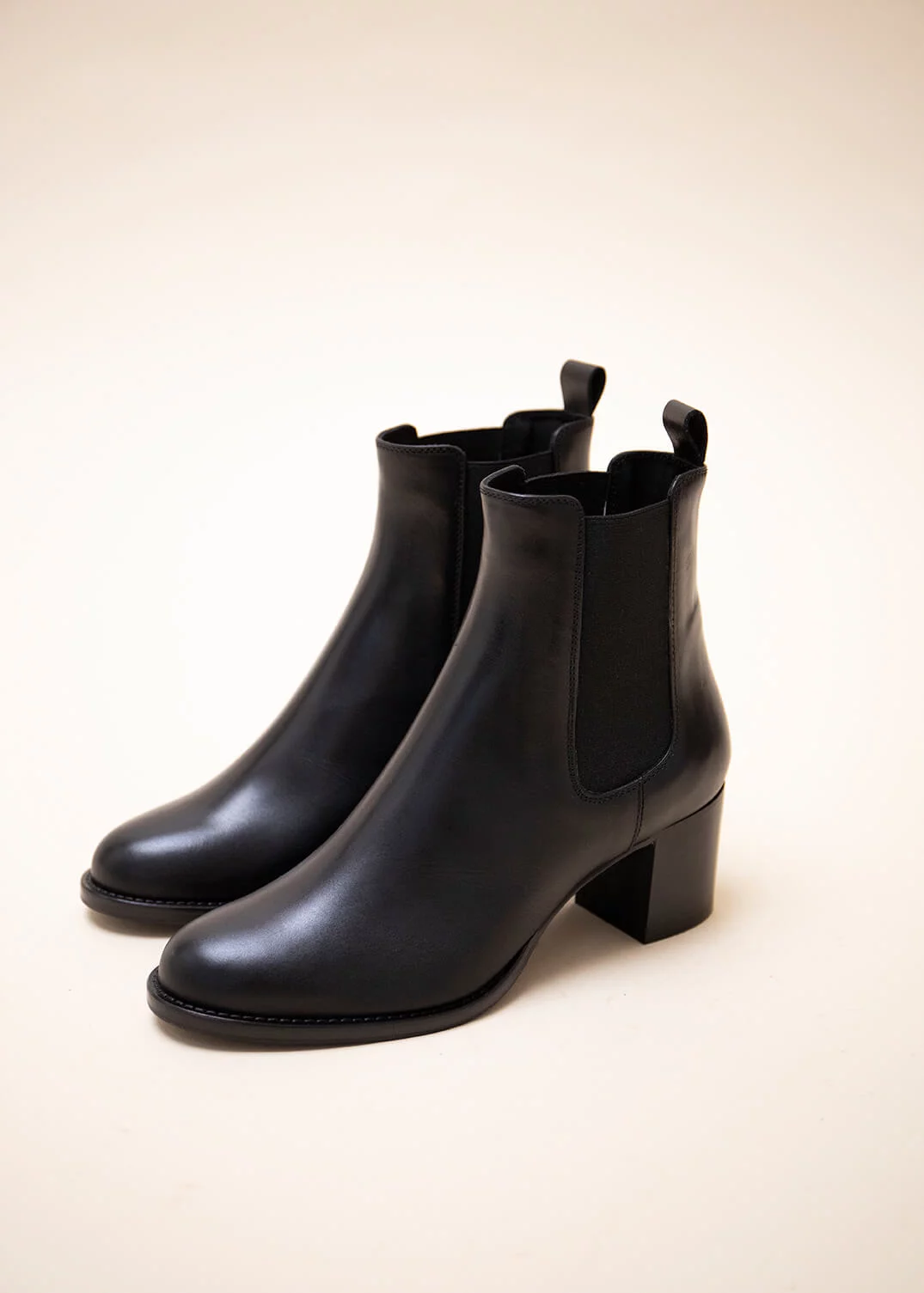 BOOTS MARIVAUX CUIR NOIR