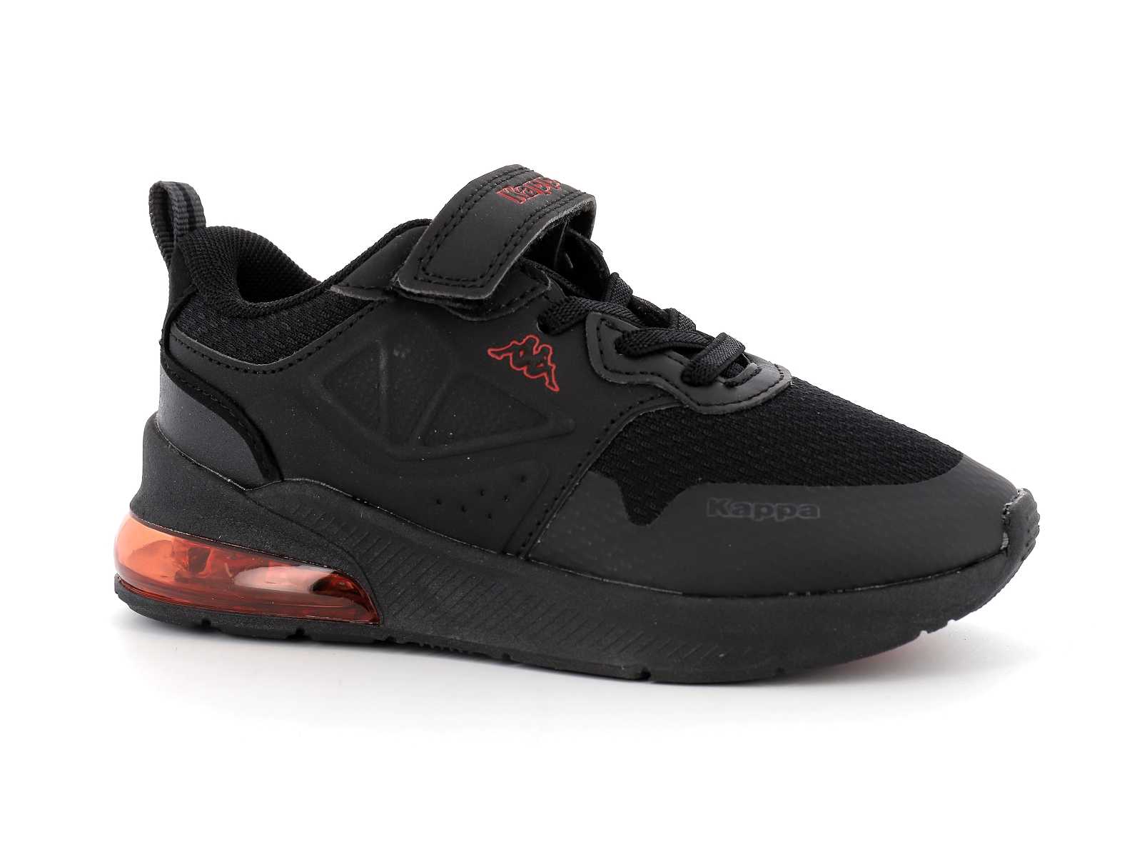Kappa-33152ZW Matières combinées Noir Rouge