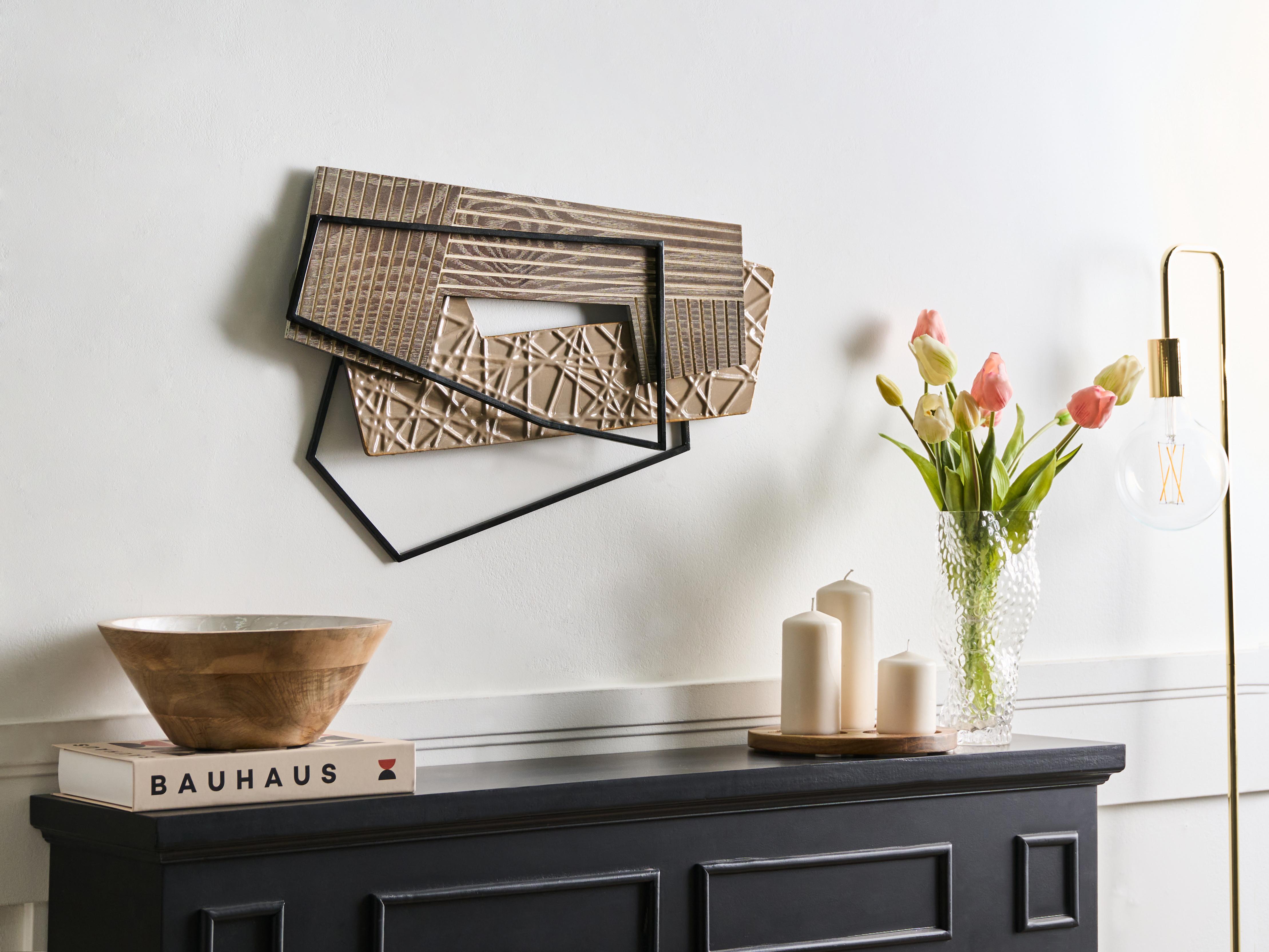 Wanddecoratie ENNIS Metaal 36 cm Bruin