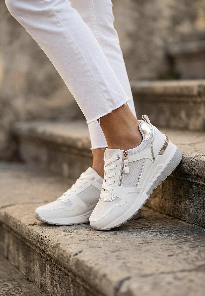 Baskets à plateforme blancs Rafina V2
