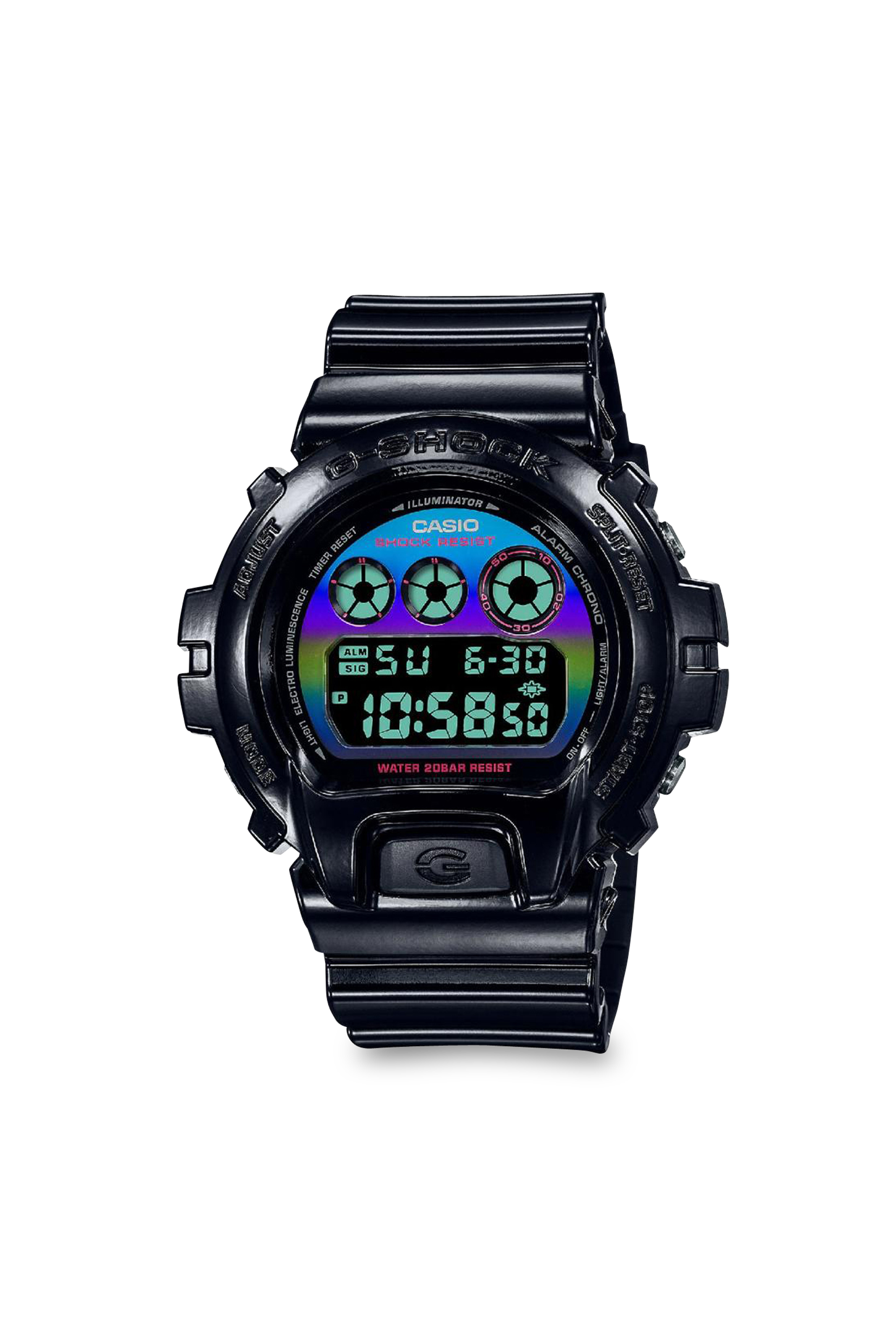 G-SHOCK Montre DW-6900RGB-1ER Noir