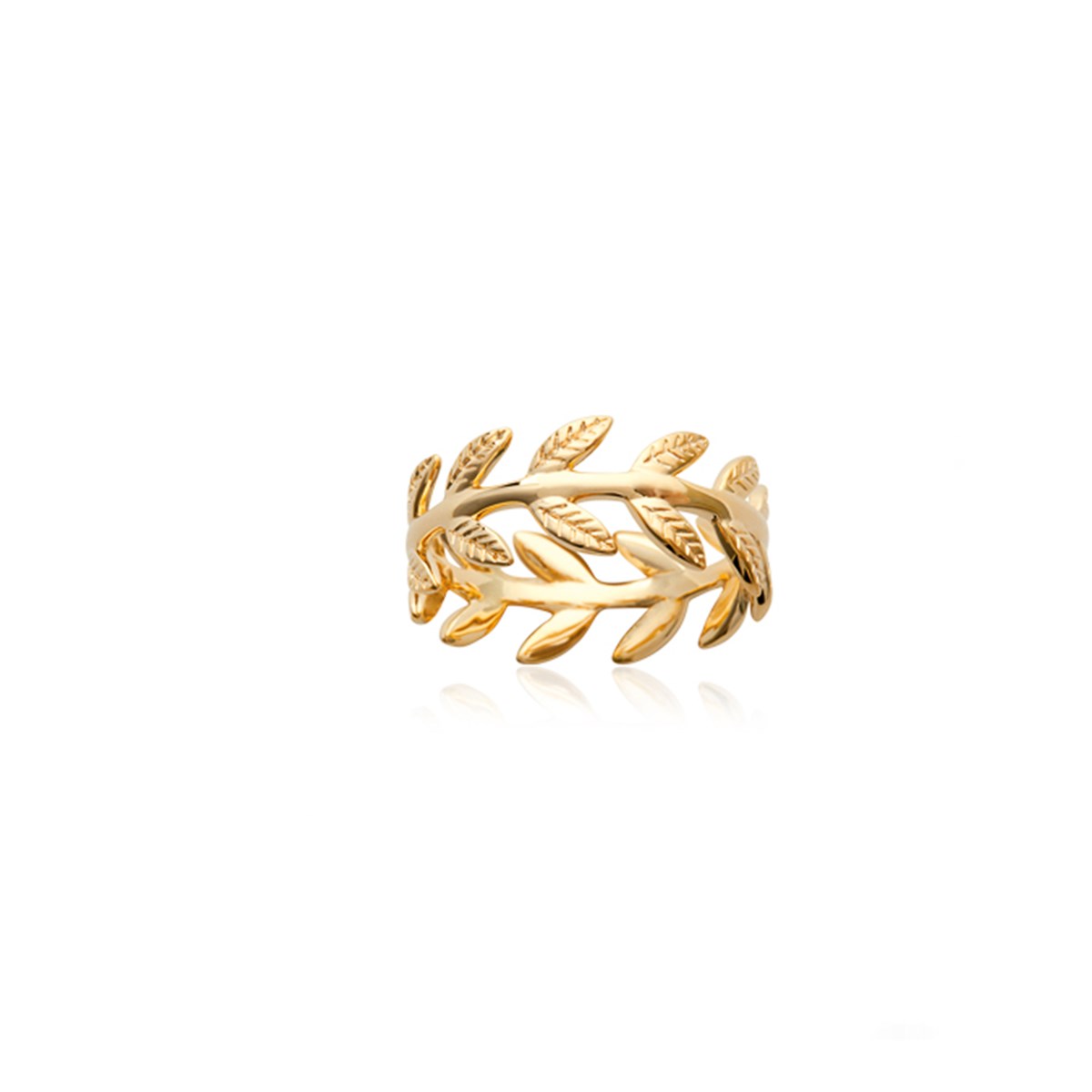 Bague feuille de laurier plaqué or LAURIER - Bijoux Privés Discovery