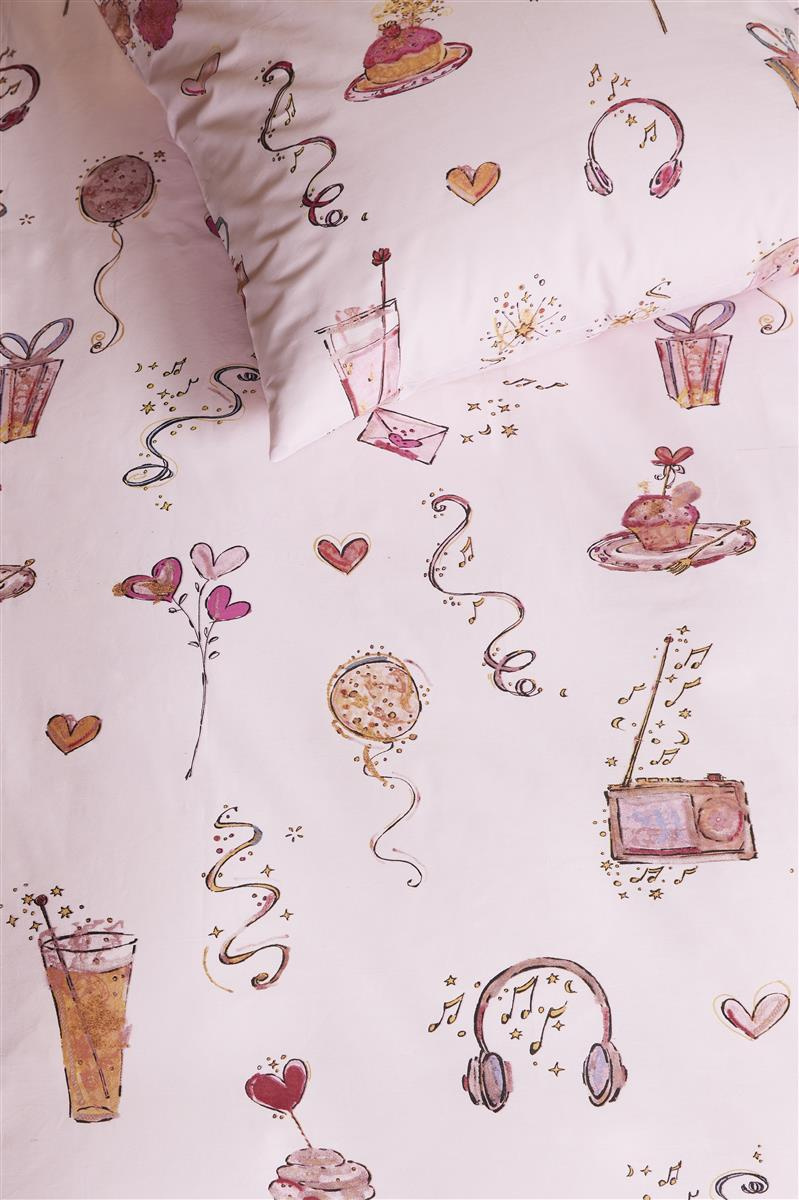 Bettwäsche PINK PARTY 100x135 cm, mit 1 Kissen