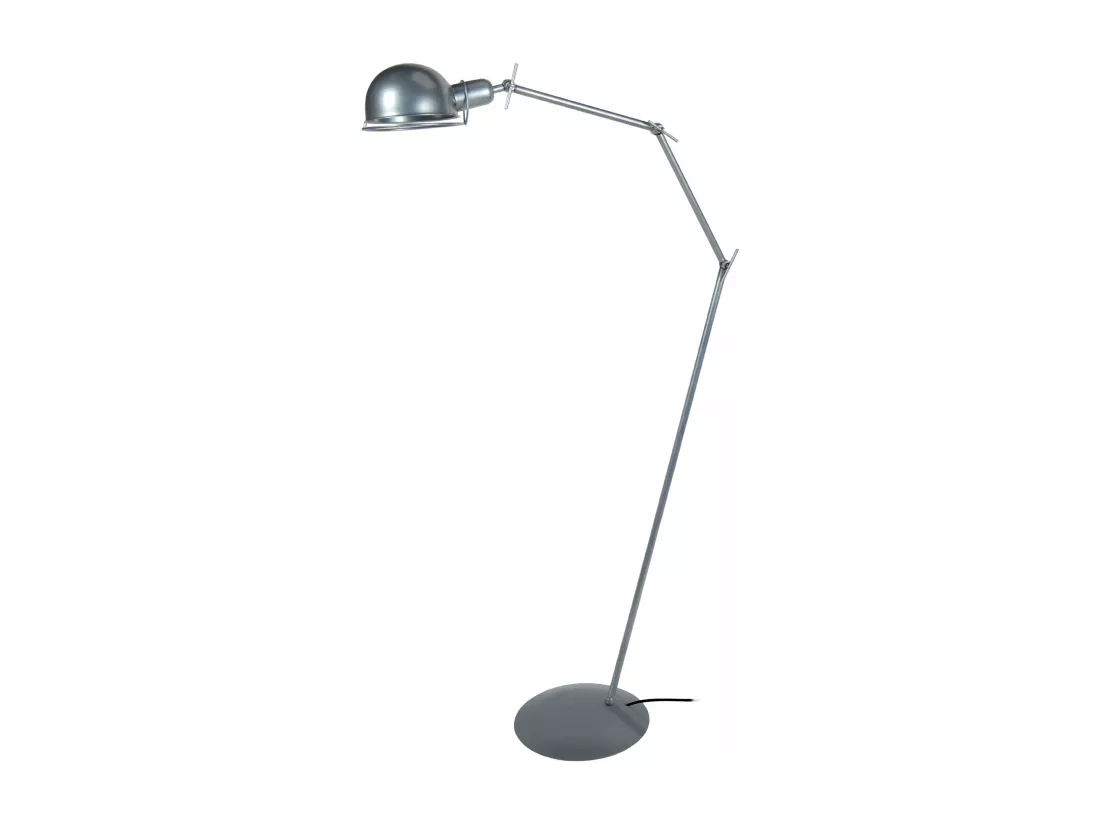 Lampadaire articulé métal aluminium 200 cm.