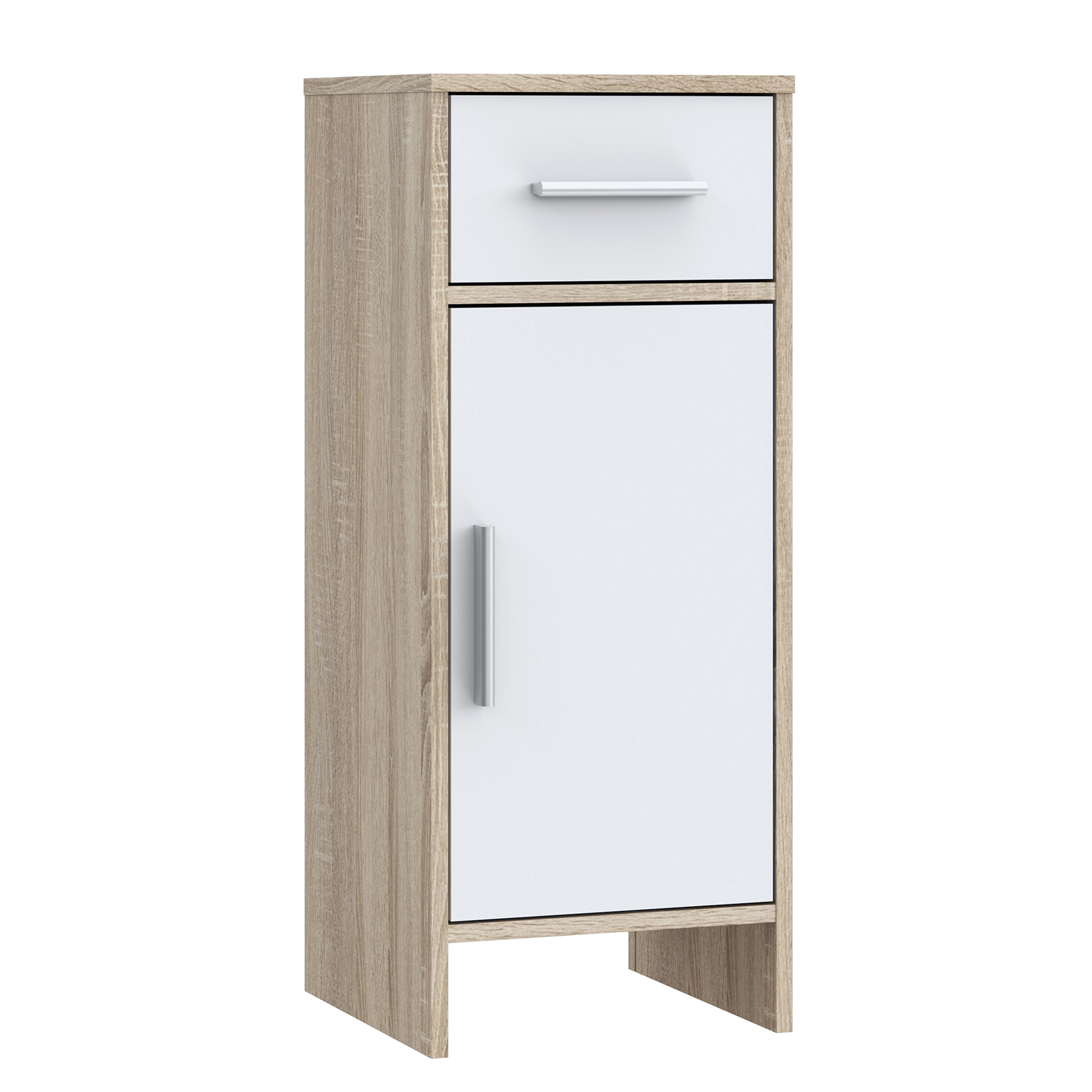 Unterschrank - Sonoma Eiche-weiß - 33 cm breit