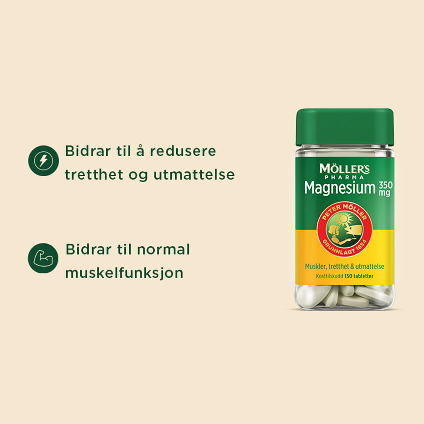 Möller's Pharma Magnesium 350mg 150 tabletter