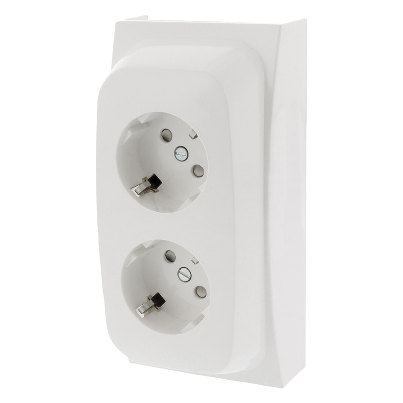 Attema K40 contactdoos 2-voudig Wit RAL 9010