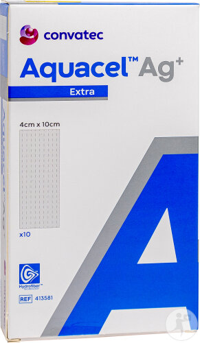 Aquacel Ag+ Extra 4x10cm 10 Pièces (413581)