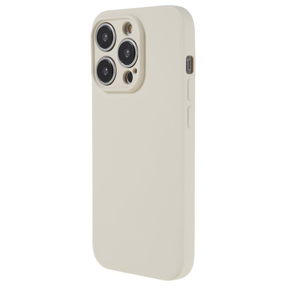 iPhone 14 Pro Max Gummi Case Hülle mit Kameraschutz - Cremeweiss (Matt)