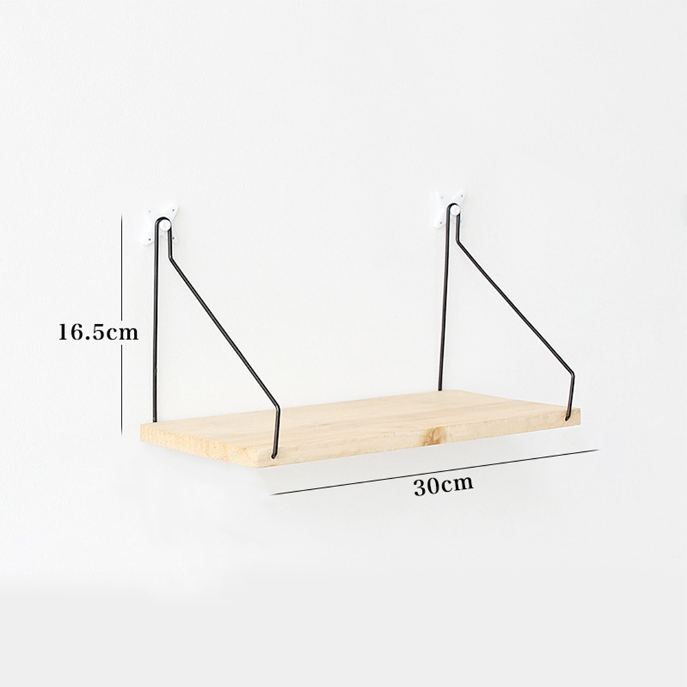 (30x15cm) Holz Wandregal Home Deko Schwebe Regal - Braun