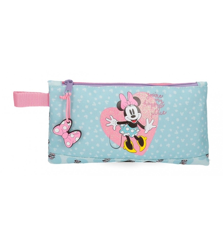 Estojo Disney My Happy Place - Azul e Rosa - 22x12cm -