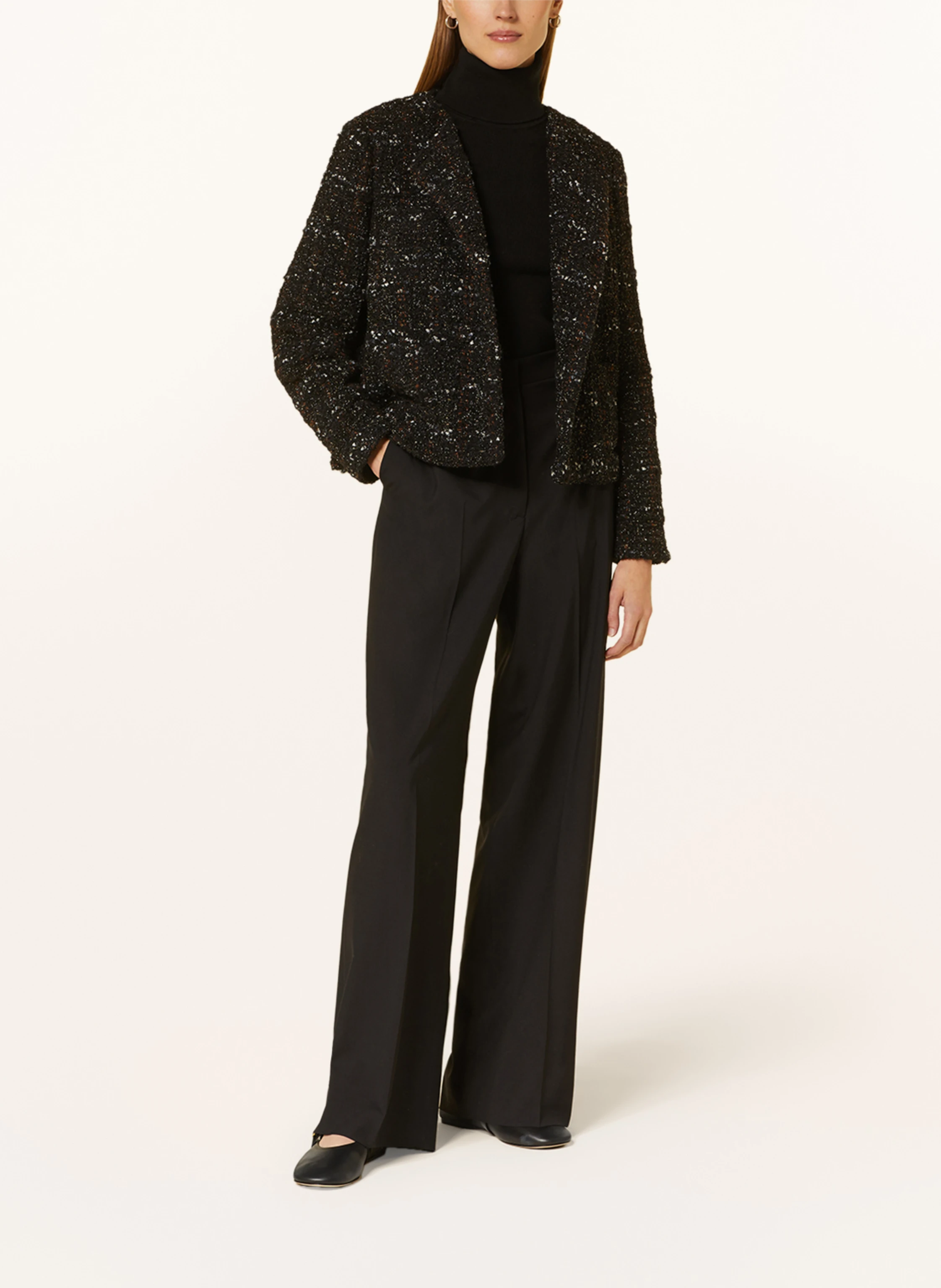 FABIANA FILIPPI Bouclé-Jacke mit Glitzergarn