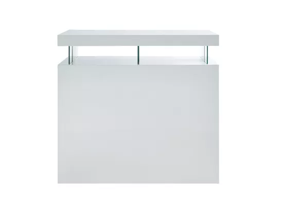 Meuble de bar avec LEDS en MDF blanc laqué - FABIO II