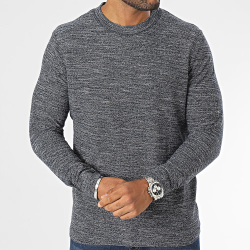 Tee Shirt Manches Longues GMS Mul Bleu Marine Chiné
