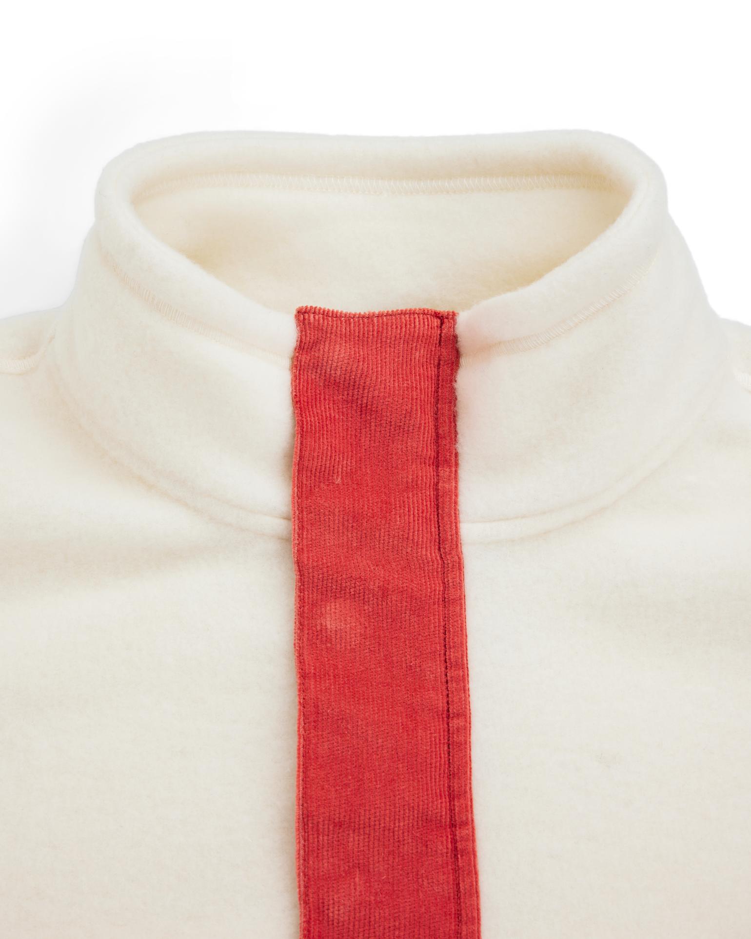 Amundsen V-Bond Cord Fleece Natural/Weathered Red