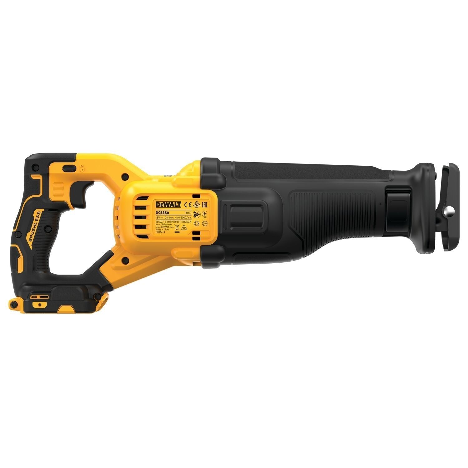DeWALT DCS386NT Accu reciprozaag 18V XR FlexVolt Advantage Basic Body in TSTAK