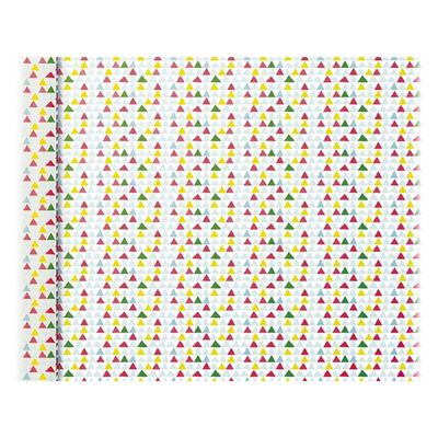 Clairefontaine Excellia Tiny Rolls - Papier cadeau triangles - 35 cm x 5 m - 80 g/m²