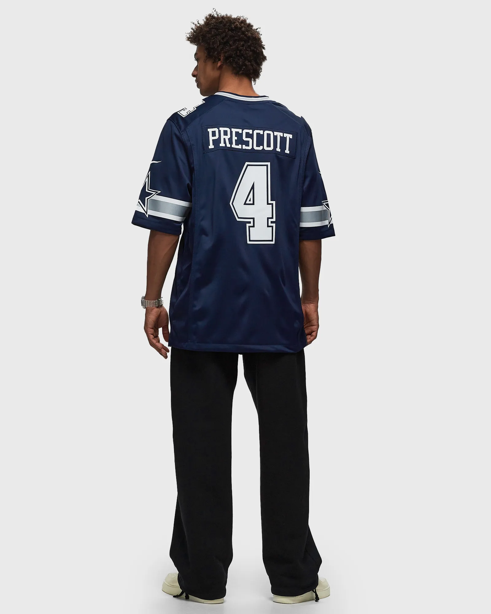 Camisa oficial do Dallas Cowboys da Nike, número 4, para jogo em casa.