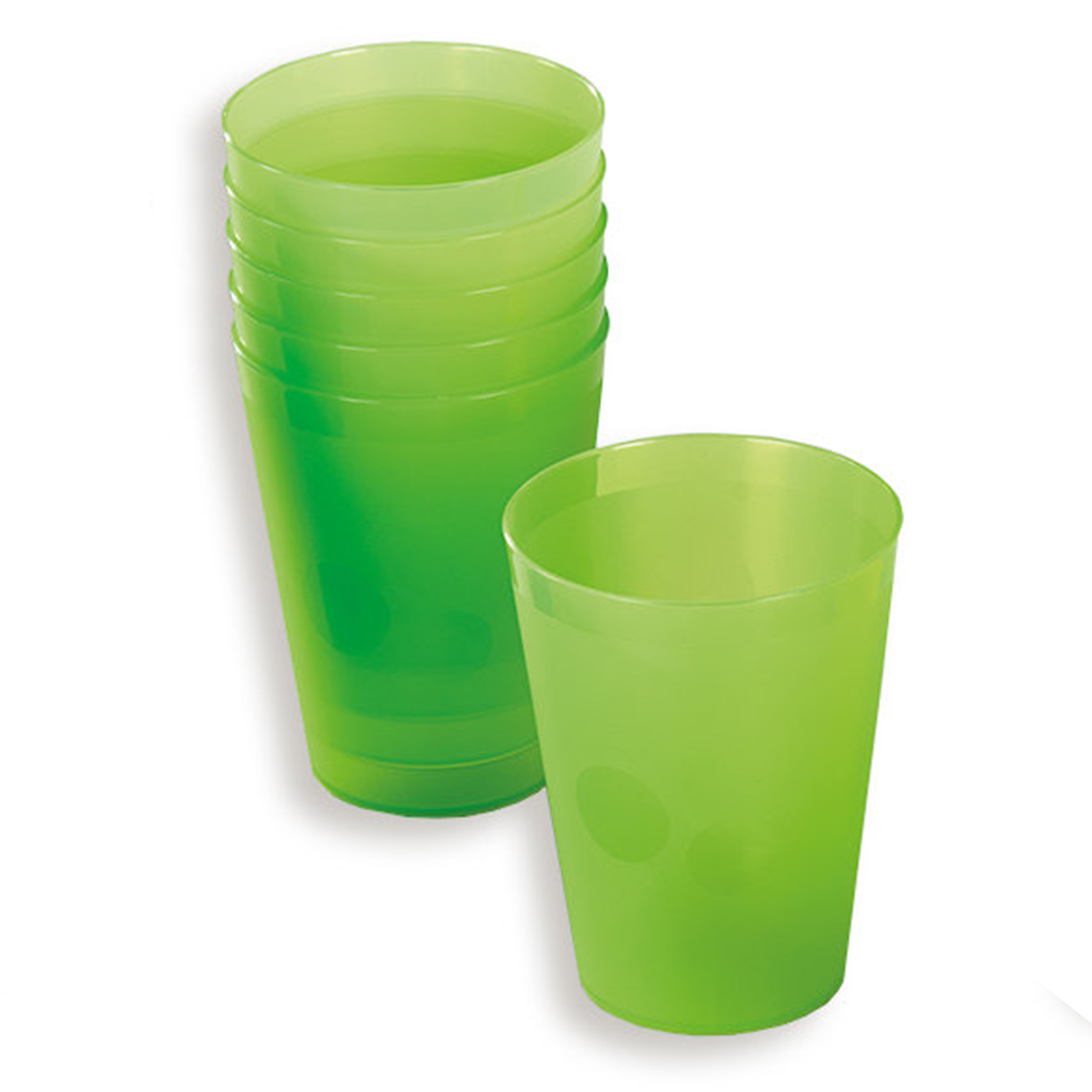 Plastikbecher - 6-teilig - sortiert - Farbe nicht wählbar