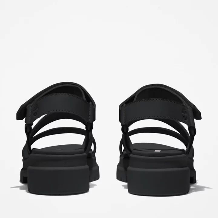 Sandale London Vibe à trois brides pour femme en noir