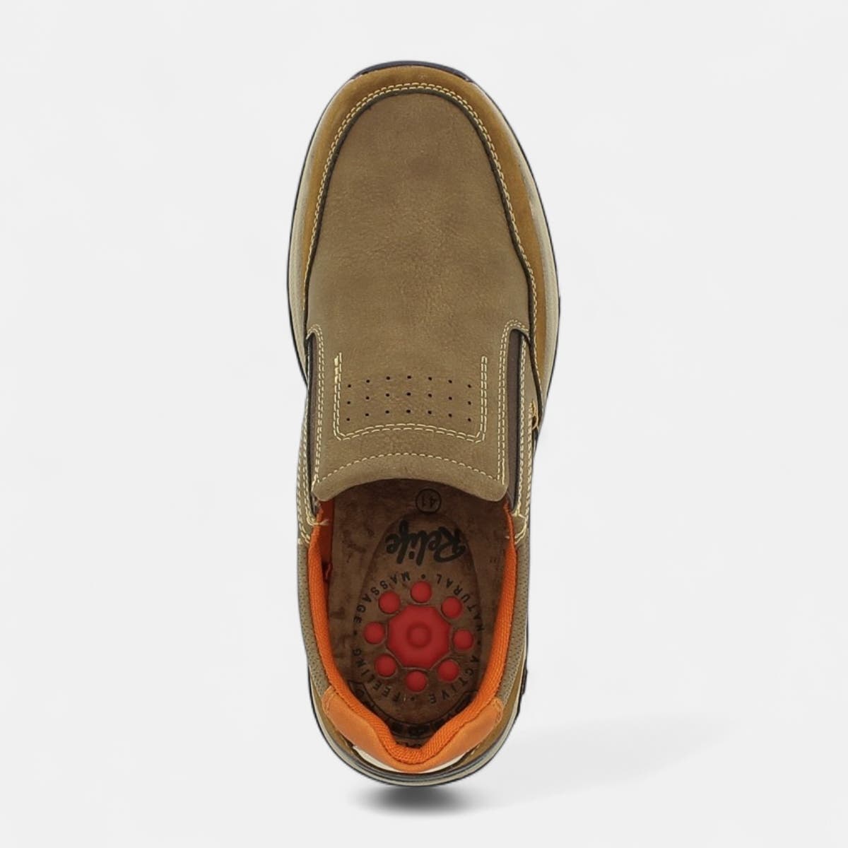 Mocassins pieds sensibles Homme cognac