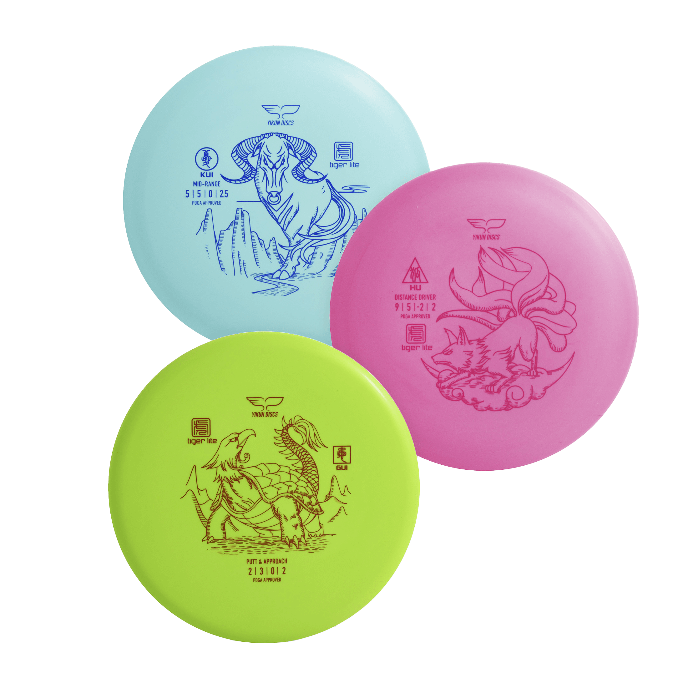 Yikun Disc Golf II 3 stk. - Fritidsleker