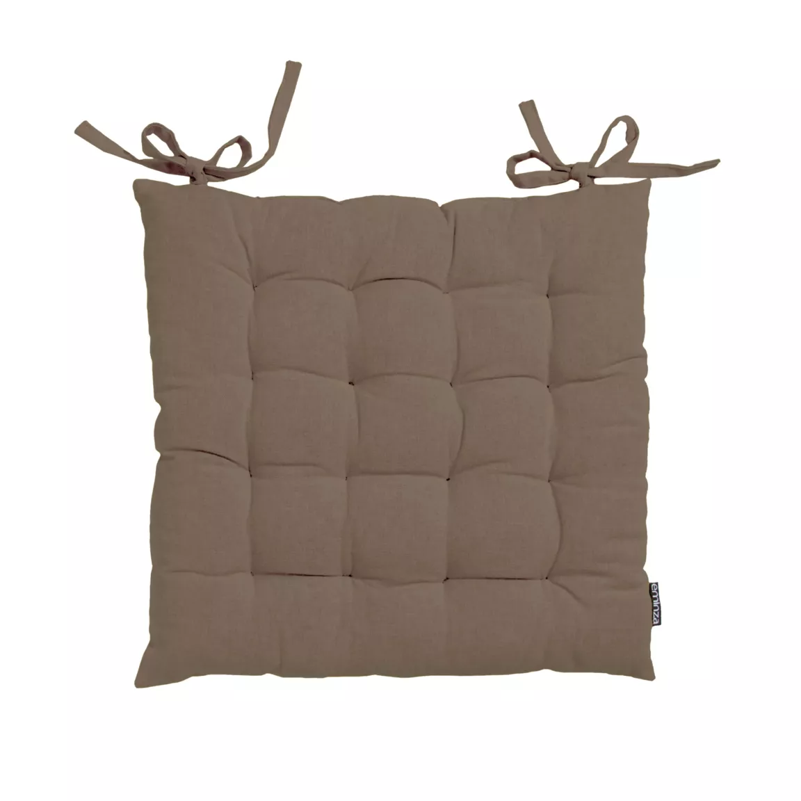 Coussin de chaise carré coton (40 x 40 cm) Pixel Taupe
