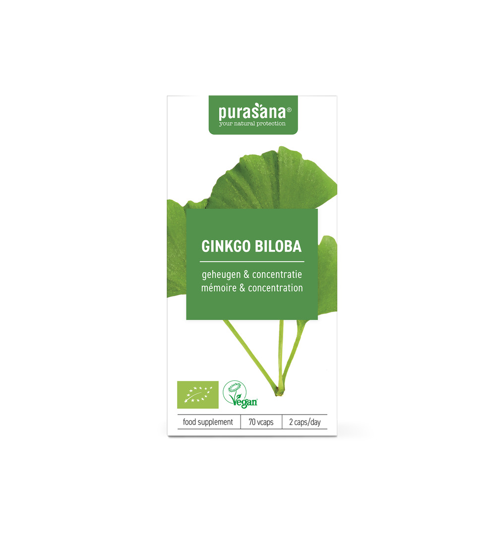 Purasana Ginkgo Biloba Vegan Bio (70 vega capsules)