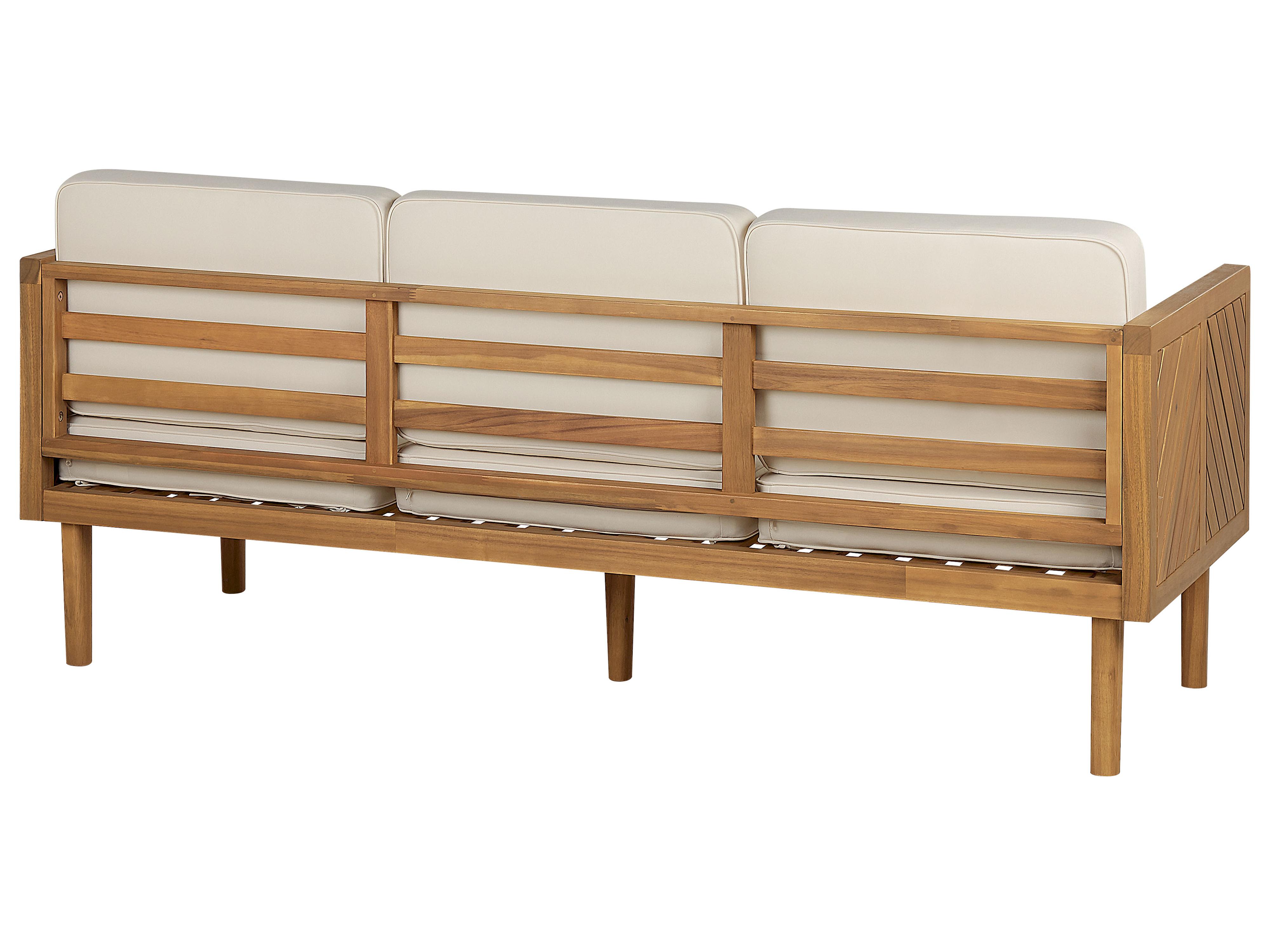 Loungeset met tafel en ottomaan 6-zits BARATTI Acaciahout Bruin