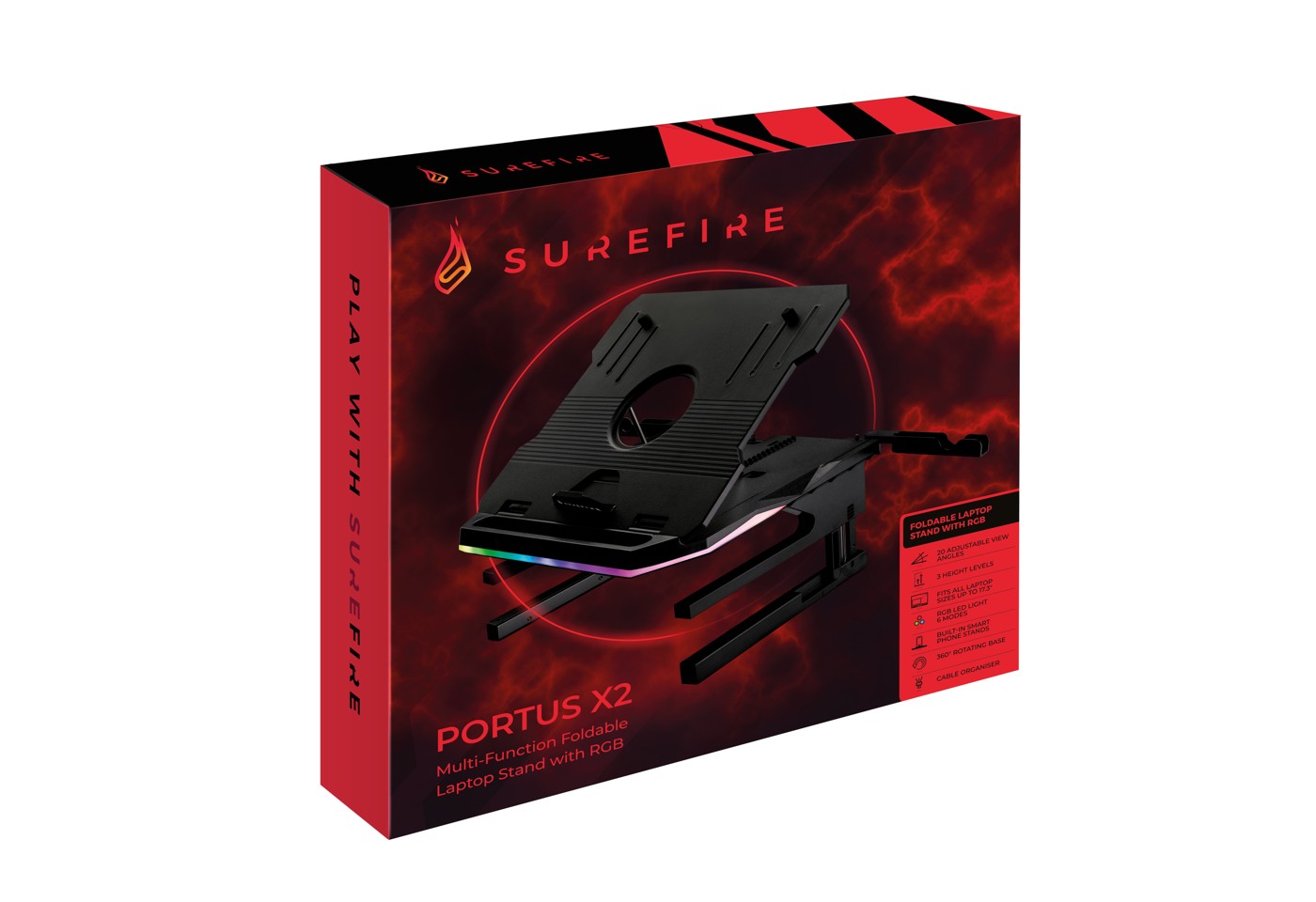SUREFIRE - Portus X2 Multi-Function Foldable Stand with RGB