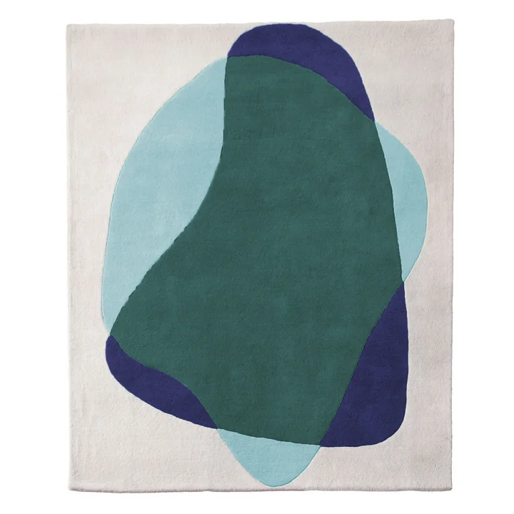 Hartô - Serge Teppich, blau / grün