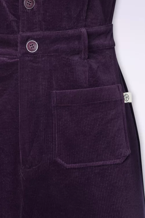 Surkana Margot rib jumpsuit in paars