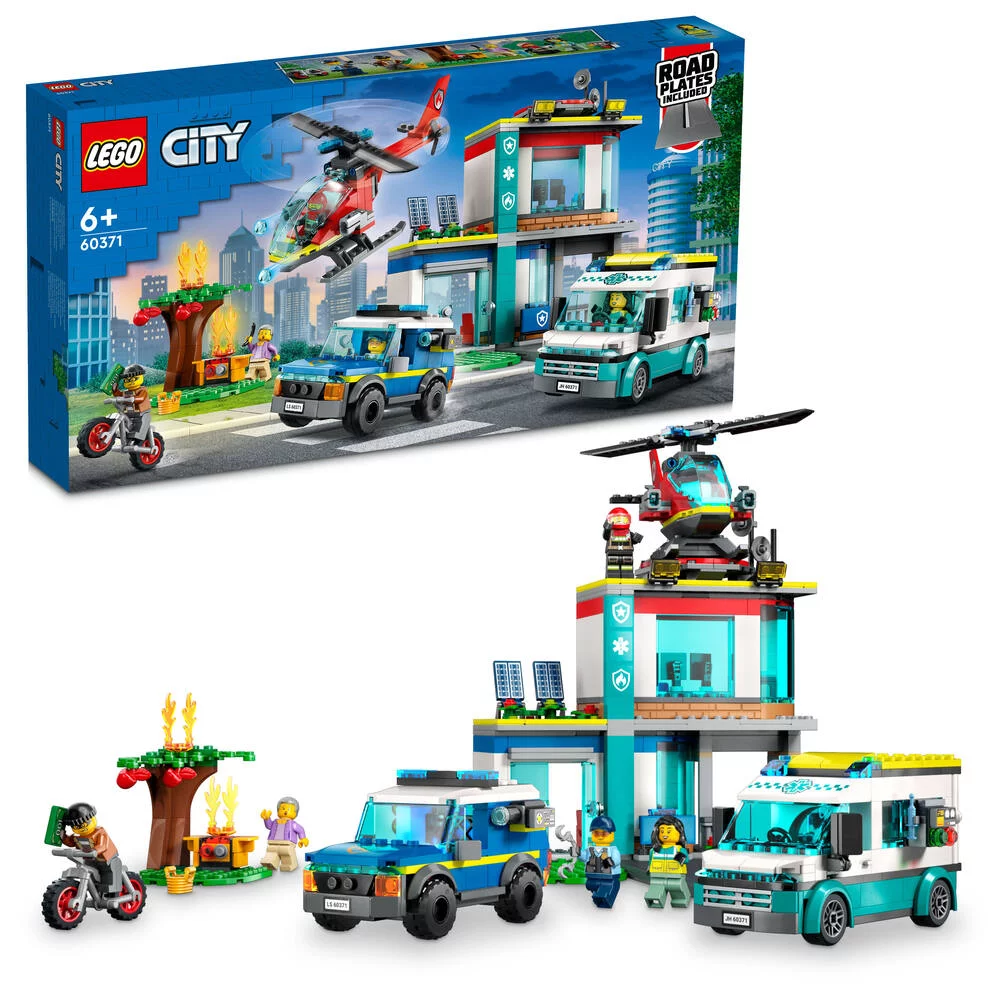 LEGO®CITY 60371- LE QG DES VEHICULES D’URGENCE