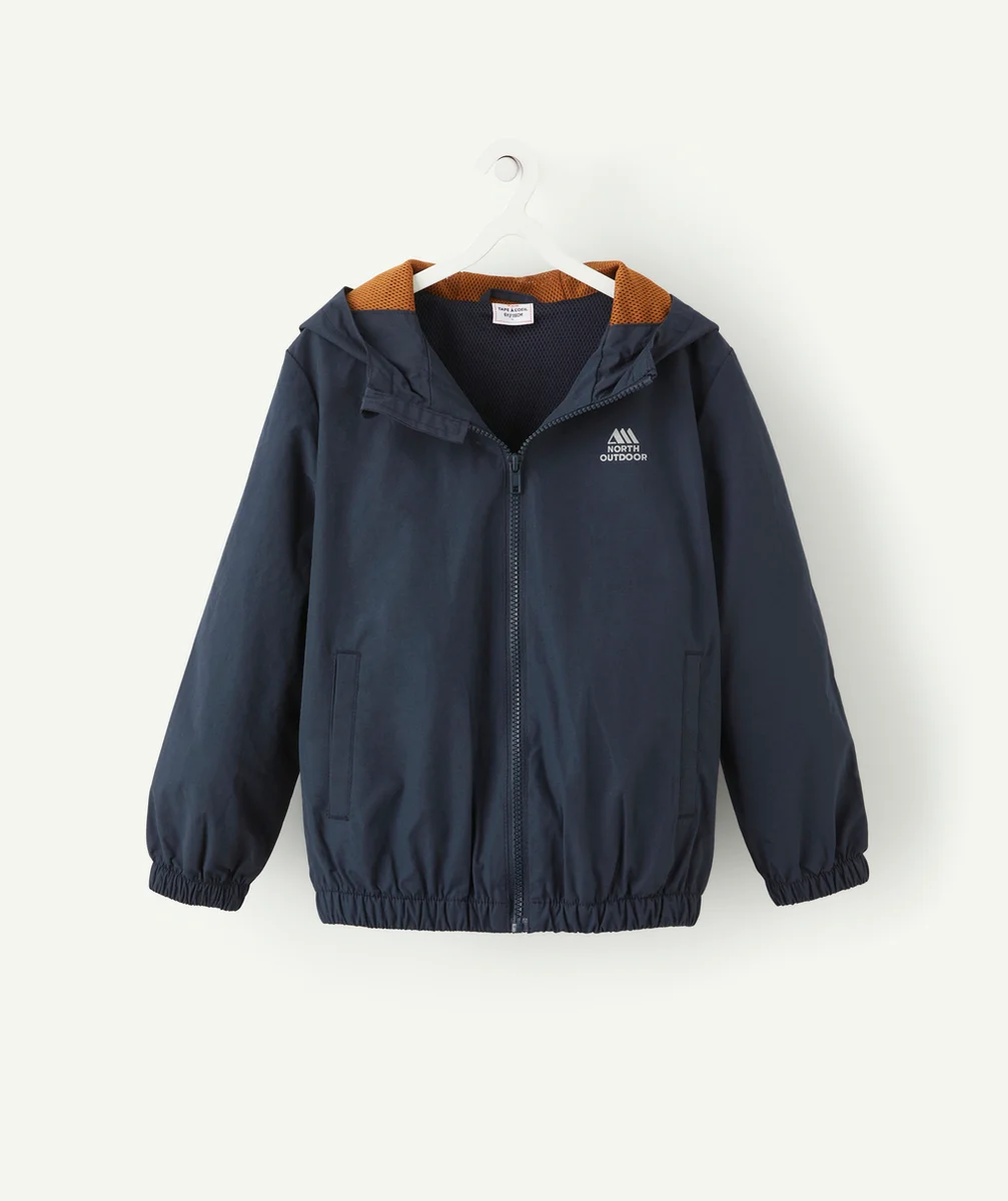 BLOUSON GARÇON TRANSFORMABLE EN SAC À DOS BLEU MARINE