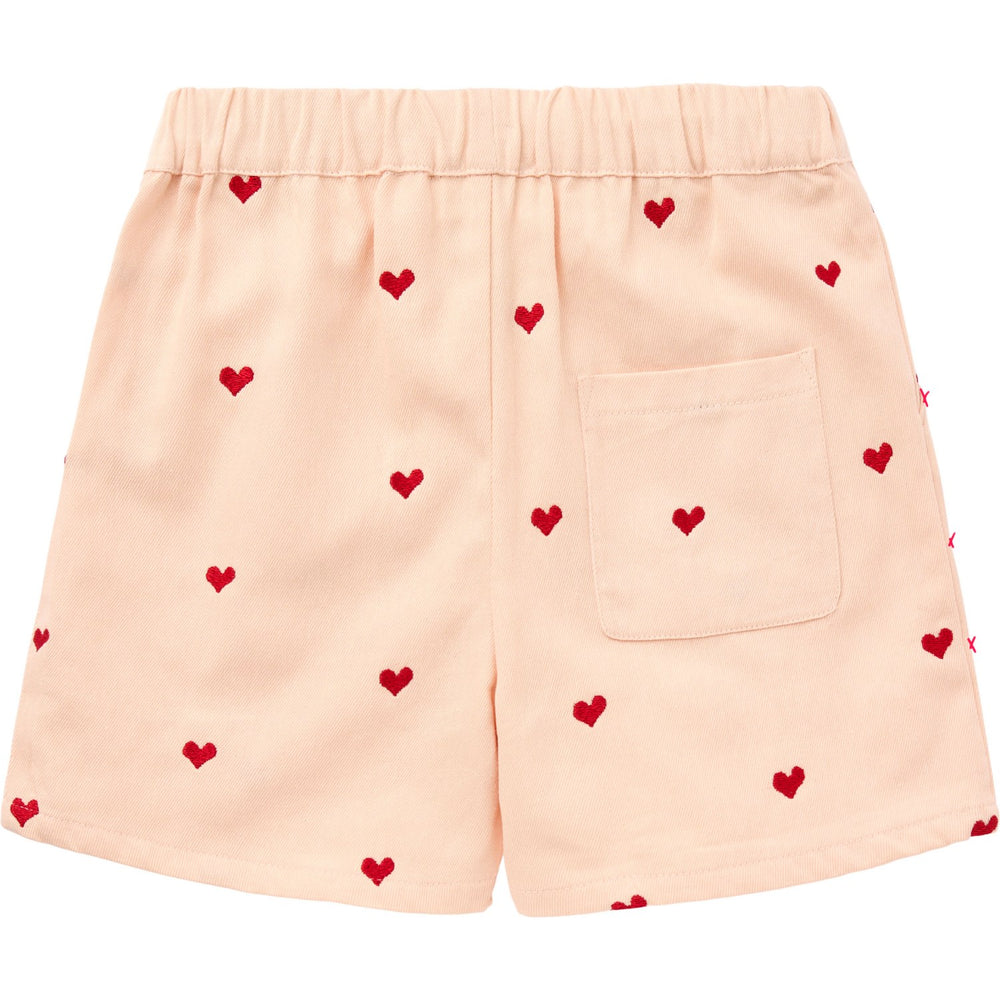Køb COPENHAGEN COLORS Dusty Rose W. Berry Hearts Twill Heart Shorts