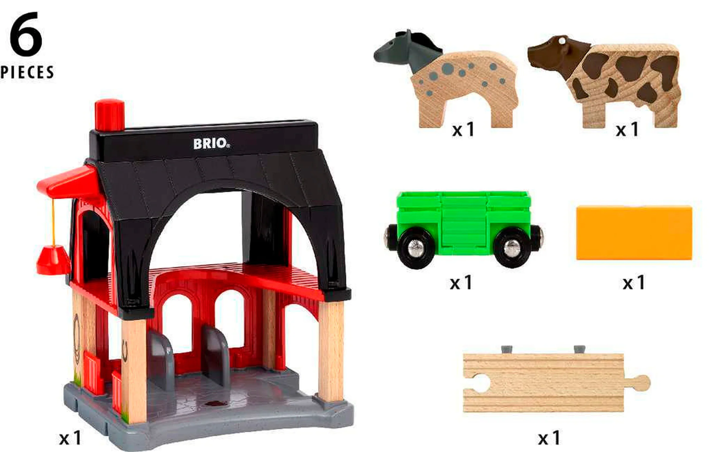 BRIO Tierscheune mit Heuwaggon