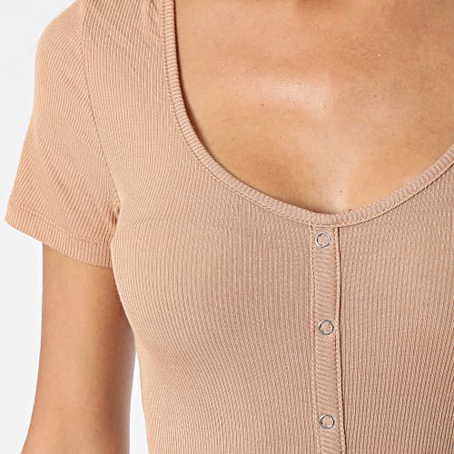 Robe Manches Courtes Femme Harper Camel