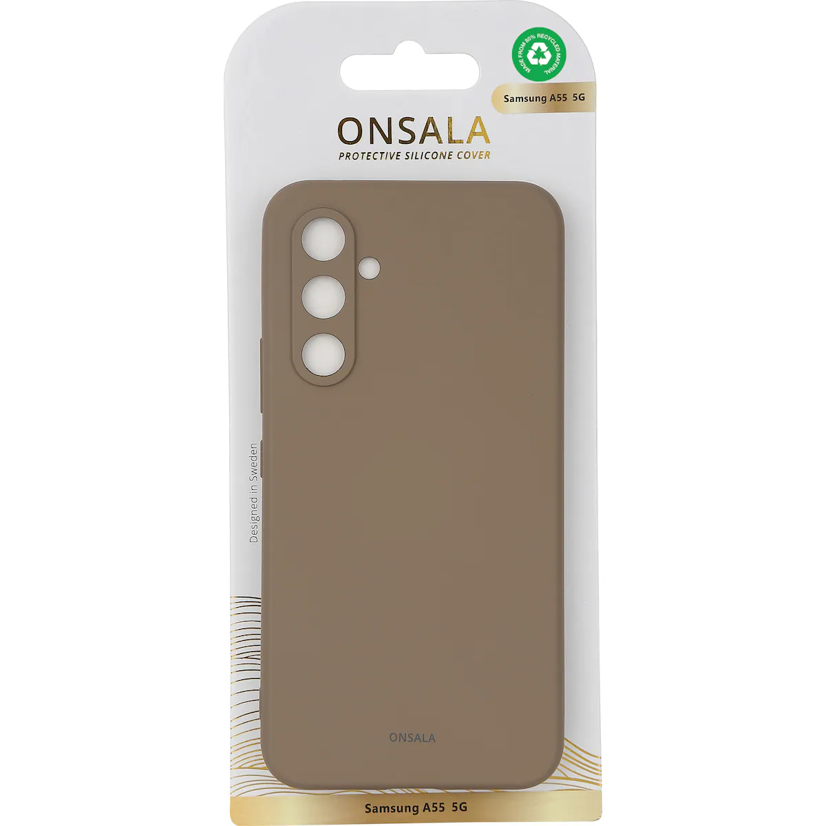 Onsala Samsung Galaxy A55 5G silikondeksel (brun)