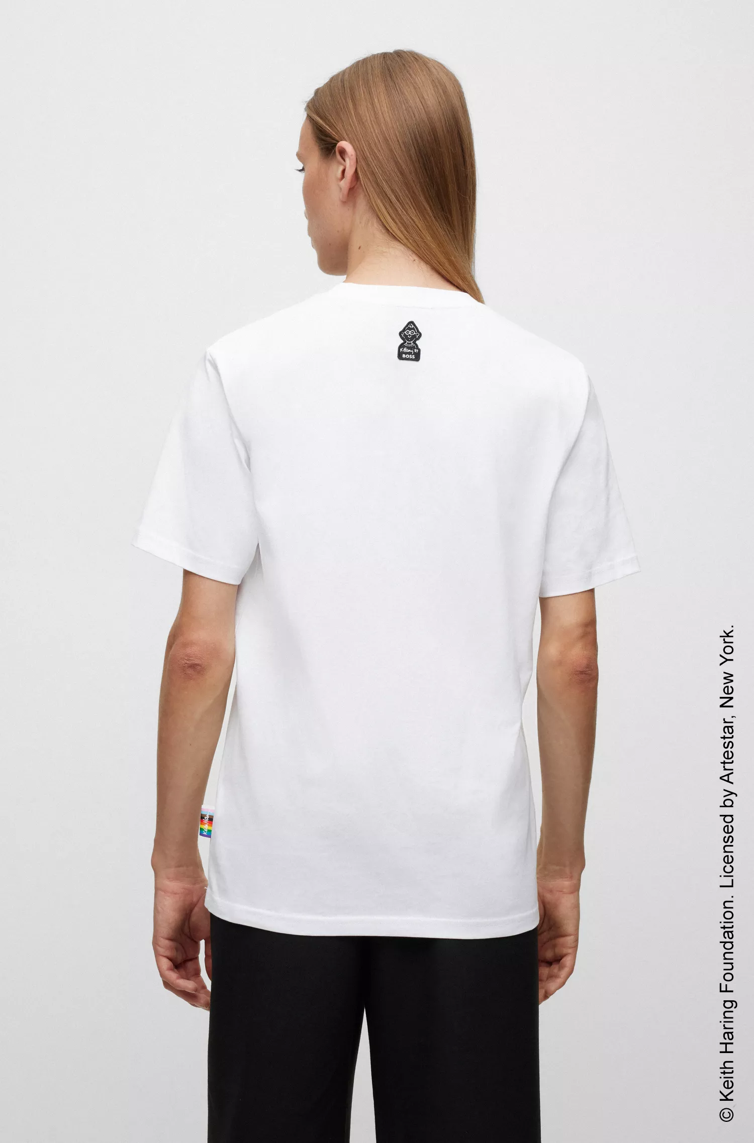 Camiseta unissex BOSS Black-BOSS x Keith Haring com estampa exclusiva do logo.