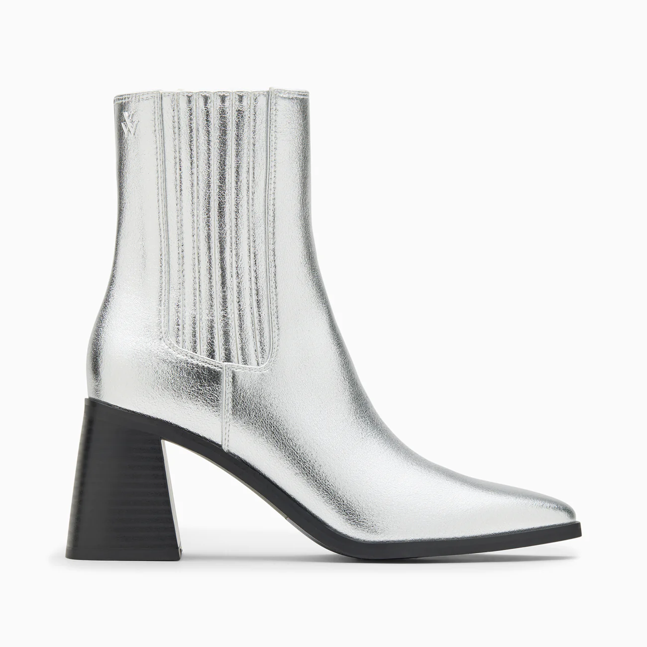 Bottines-Bottines montantes Taylor argent à talon trapèze