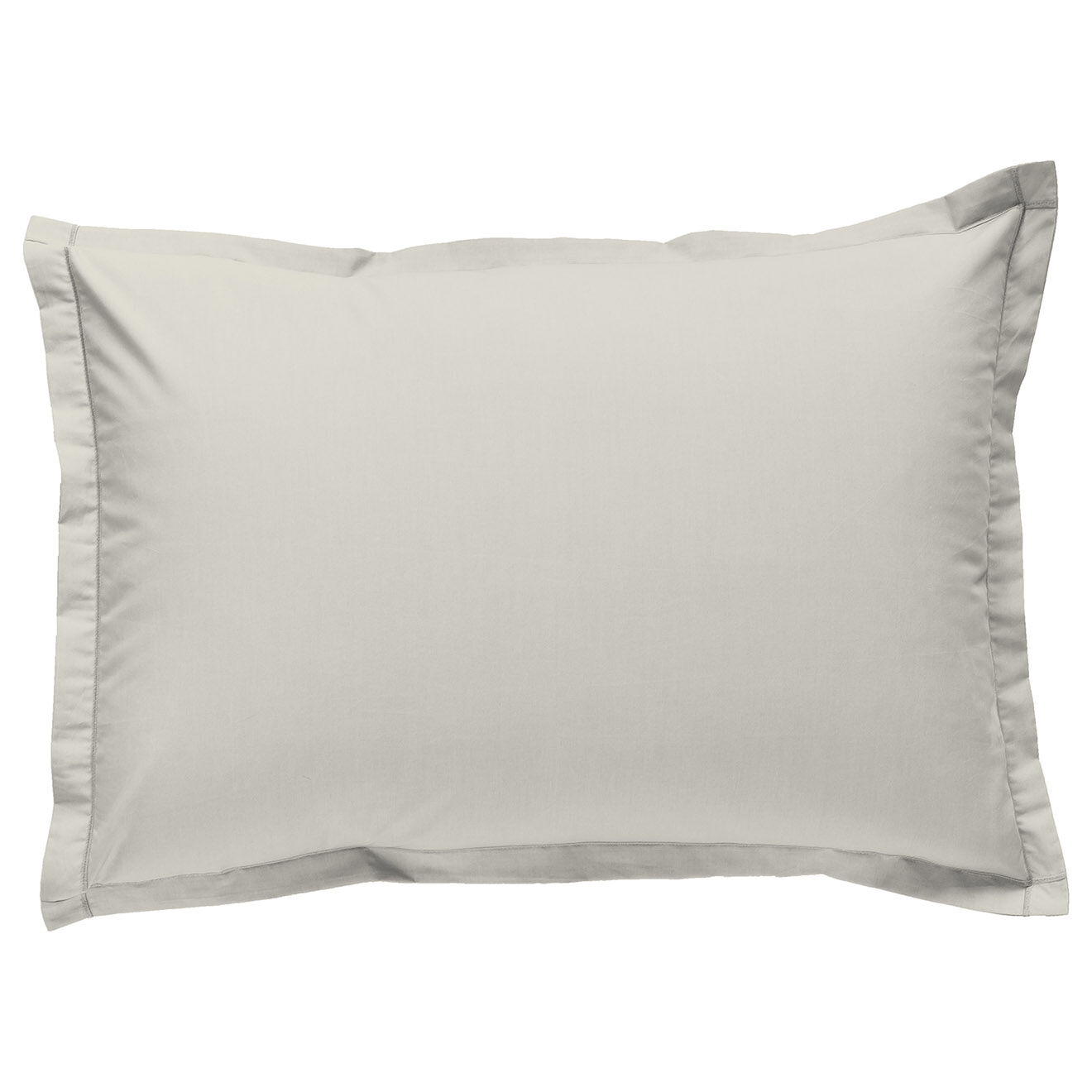 United by PDC Taie d'oreiller unie en percale de coton ivoire - 50x70 cm