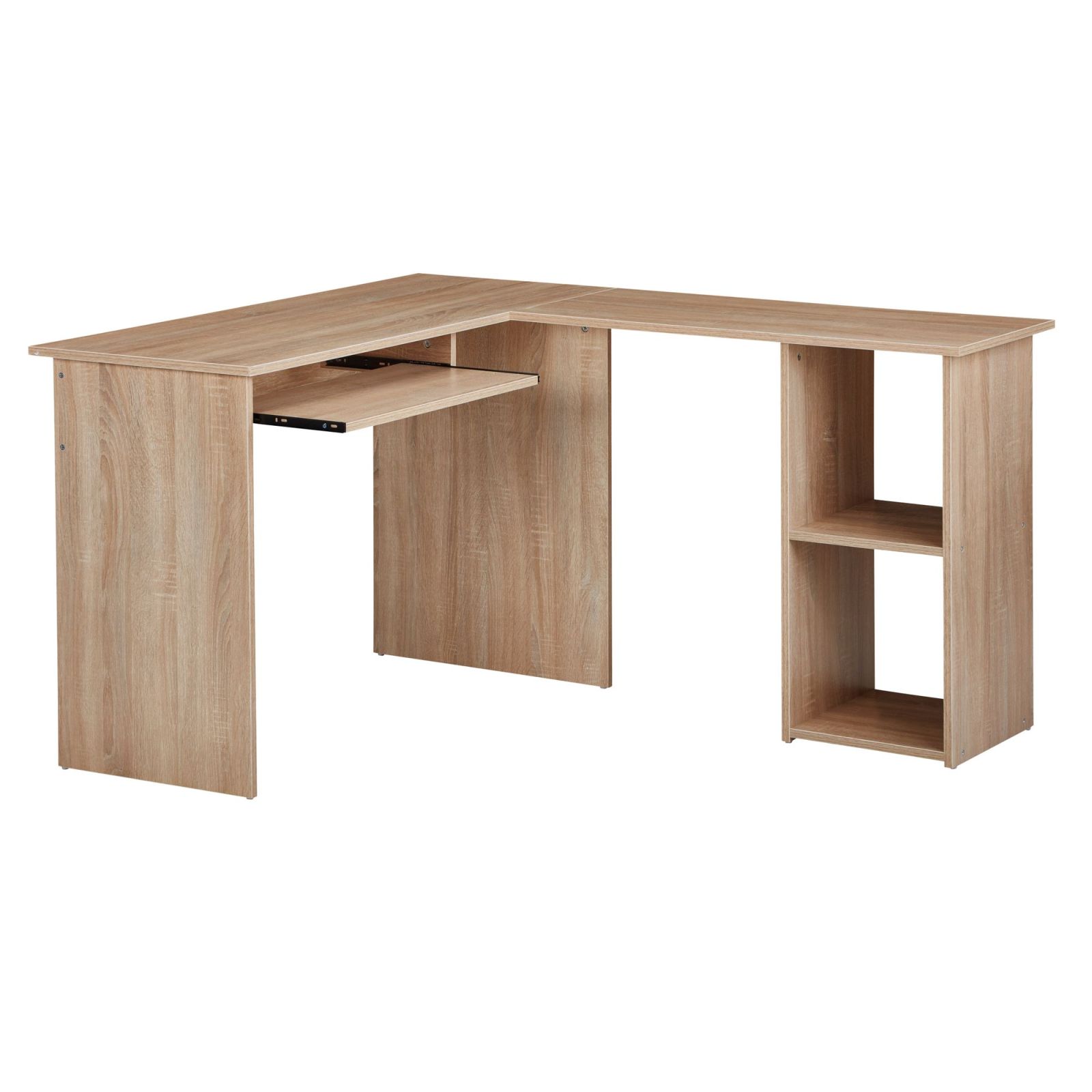 Eckschreibtisch - Sonoma Eiche - 2 offene Fächer - 140x120 cm